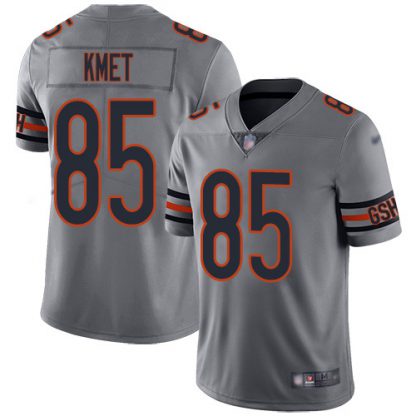 Nike Chicago Bears #85 Cole Kmet Silver Men's Stitched NFL Limited Inverted Legend Jersey
