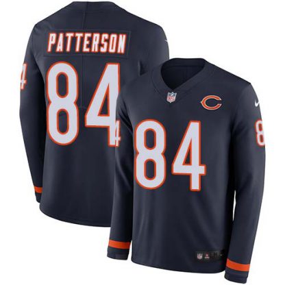 Nike Chicago Bears #84 Cordarrelle Patterson Navy Blue Team Color Men's Stitched NFL Limited Therma Long Sleeve Jersey