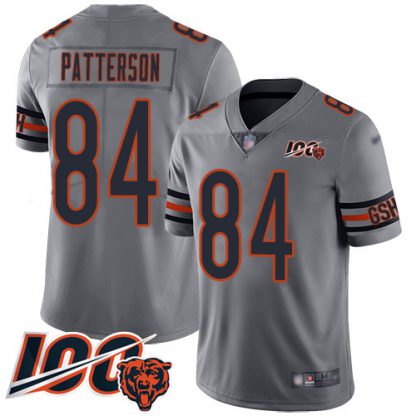 Nike Chicago Bears #84 Cordarrelle Patterson Silver Men's Stitched NFL Limited Inverted Legend 100th Season Jersey
