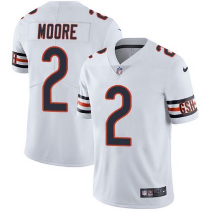 Nike Chicago Bears #2 D.J. Moore White Youth Stitched NFL Vapor Untouchable Limited Jersey