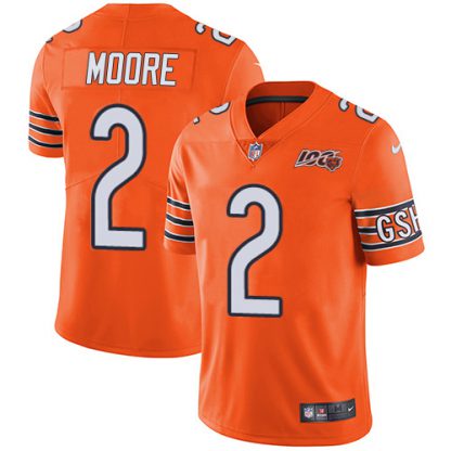 Nike Chicago Bears #2 D.J. Moore Orange Youth Stitched NFL Limited Rush 100th Season Jersey