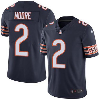 Nike Chicago Bears #2 D.J. Moore Navy Blue Team Color Men's Stitched NFL Vapor Untouchable Limited Jersey