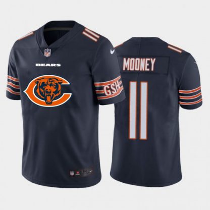 Chicago Chicago Bears #11 Darnell Mooney Navy Blue Men's Nike Big Team Logo Vapor Limited NFL Jersey