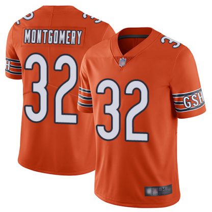 Nike Chicago Bears #32 David Montgomery Orange Men's Stitched NFL Limited Rush Jersey