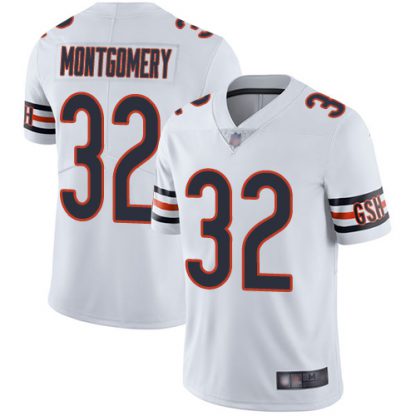 Nike Chicago Bears #32 David Montgomery White Men's Stitched NFL Vapor Untouchable Limited Jersey