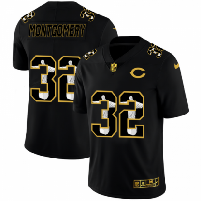 Chicago Chicago Bears #32 David Montgomery Men's Nike Carbon Black Vapor Cristo Redentor Limited NFL Jersey
