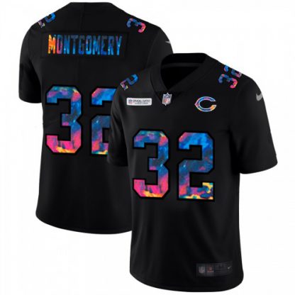 Chicago Chicago Bears #32 David Montgomery Men's Nike Multi-Color Black 2020 NFL Crucial Catch Vapor Untouchable Limited Jersey