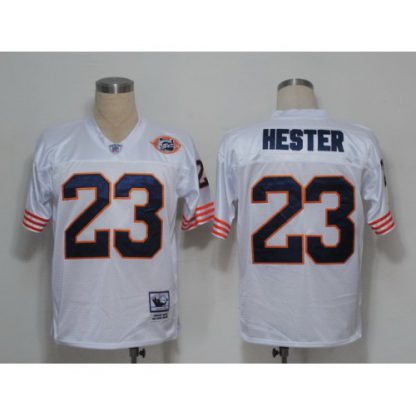 Mitchell and Ness Chicago Bears #23 Devin Hester White Big No. Stitched NFL Jersey