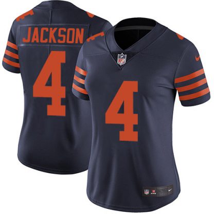 Nike Chicago Bears #4 Eddie Jackson Navy Blue Alternate Women's Stitched NFL Vapor Untouchable Limited Jersey