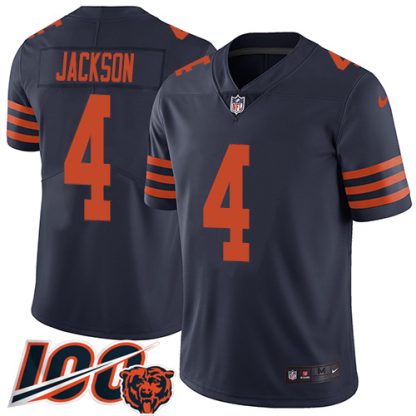 Nike Chicago Bears #4 Eddie Jackson Navy Blue Alternate Youth Stitched NFL 100th Season Vapor Limited Jersey