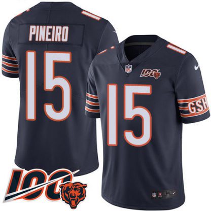 Nike Chicago Bears #15 Eddy Pineiro Navy Blue Team Color Youth 100th Season Stitched NFL Vapor Untouchable Limited Jersey