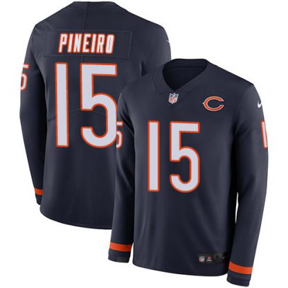 Nike Chicago Bears #15 Eddy Pineiro Navy Blue Team Color Youth Stitched NFL Limited Therma Long Sleeve Jersey