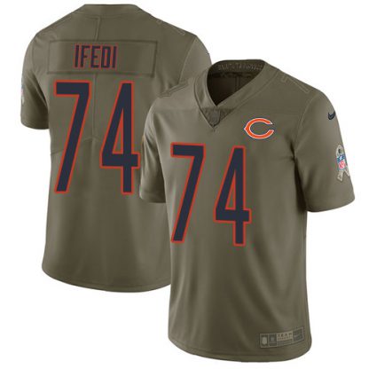 Nike Chicago Bears #74 Germain Ifedi Olive Youth Stitched NFL Limited 2017 Salute To Service Jersey