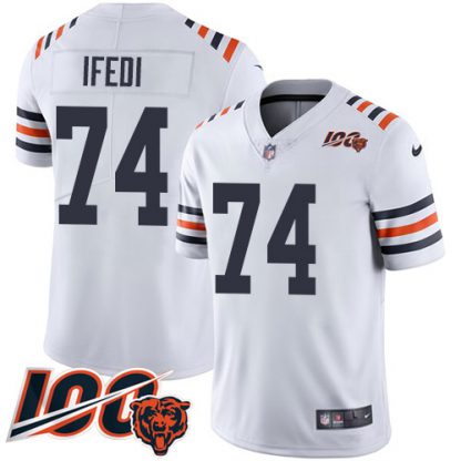 Nike Chicago Bears #74 Germain Ifedi White Alternate Youth Stitched NFL Vapor Untouchable Limited 100th Season Jersey