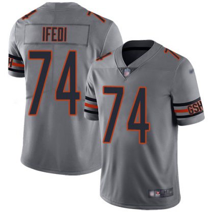 Nike Chicago Bears #74 Germain Ifedi Silver Youth Stitched NFL Limited Inverted Legend Jersey