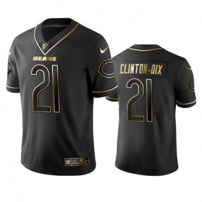 Nike Chicago Bears #21 Ha Ha Clinton-Dix Black Golden Limited Edition Stitched NFL Jersey
