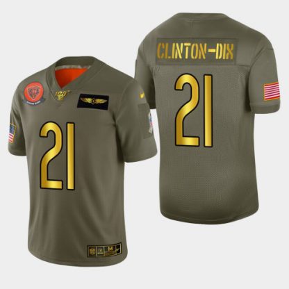 Chicago Chicago Bears #21 Ha Ha Clinton-Dix Men's Nike Olive Gold 2019 Salute to Service Limited NFL 100 Jersey