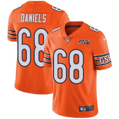 Nike Chicago Bears #68 James Daniels Orange Men's 100th Season Stitched NFL Limited Rush Jersey