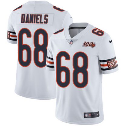 Nike Chicago Bears #68 James Daniels White Men's 100th Season Stitched NFL Vapor Untouchable Limited Jersey