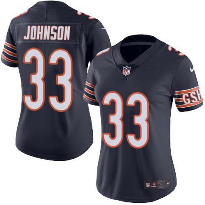 Nike Chicago Bears #33 Jaylon Johnson Navy Blue Team Color Women's Stitched NFL Vapor Untouchable Limited Jersey