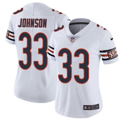 Nike Chicago Bears #33 Jaylon Johnson White Women's Stitched NFL Vapor Untouchable Limited Jersey