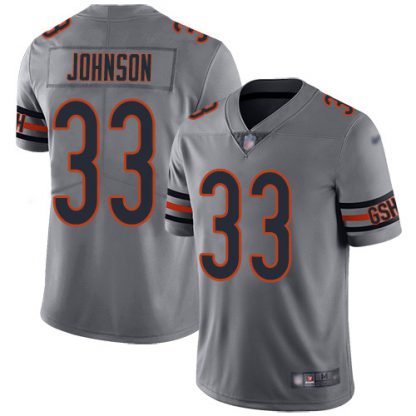 Nike Chicago Bears #33 Jaylon Johnson Silver Youth Stitched NFL Limited Inverted Legend Jersey