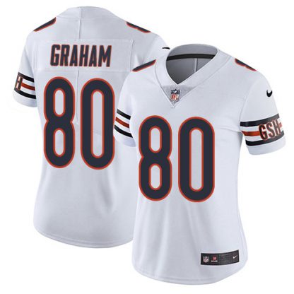 Nike Chicago Bears #80 Jimmy Graham White Women's Stitched NFL Vapor Untouchable Limited Jersey