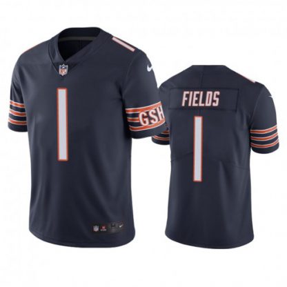 Nike Chicago Bears #1 Justin Fields Navy Blue Team Color Youth Stitched NFL Vapor Untouchable Limited Jersey