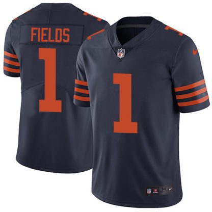 Nike Chicago Bears #1 Justin Fields Navy Blue Alternate Men's Stitched NFL Vapor Untouchable Limited Jersey