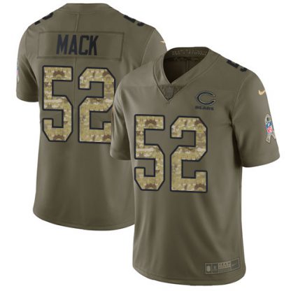 Nike Chicago Bears #52 Khalil Mack Olive/Camo Youth Stitched NFL Limited 2017 Salute to Service Jersey