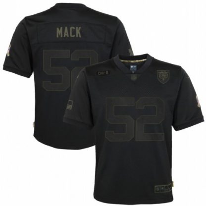 Chicago Chicago Bears #52 Khalil Mack Nike Youth 2020 Salute to Service Game Jersey Black