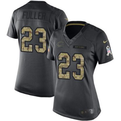 Nike Chicago Bears #23 Kyle Fuller Black Women's Stitched NFL Limited 2016 Salute to Service Jersey