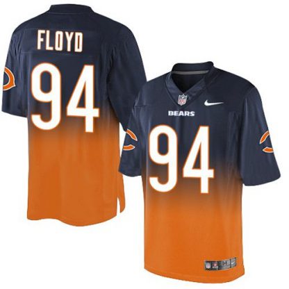 Nike Chicago Bears #94 Leonard Floyd Navy Blue/Orange Men's Stitched NFL Elite Fadeaway Fashion Jersey