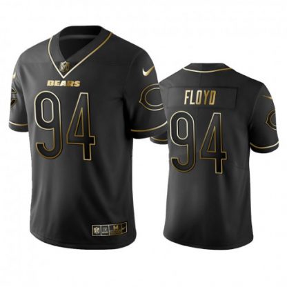 Nike Chicago Bears #94 Leonard Floyd Black Golden Limited Edition Stitched NFL Jersey