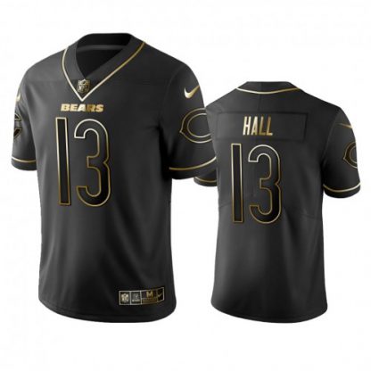 Nike Chicago Bears #13 Marvin Hall Black Golden Limited Edition Stitched NFL Jersey