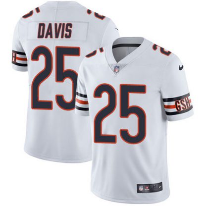Nike Chicago Bears #25 Mike Davis White Men's Stitched NFL Vapor Untouchable Limited Jersey