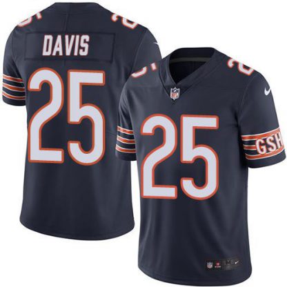 Nike Chicago Bears #25 Mike Davis Navy Blue Team Color Men's Stitched NFL Vapor Untouchable Limited Jersey