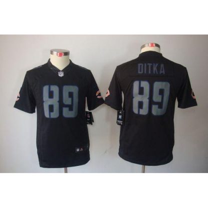 Nike Chicago Bears #89 Mike Ditka Black Impact Youth Stitched NFL Limited Jersey