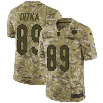 Nike Chicago Bears #89 Mike Ditka Camo Youth Stitched NFL Limited 2018 Salute to Service Jersey