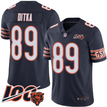 Nike Chicago Bears #89 Mike Ditka Navy Blue Team Color Youth Stitched NFL 100th Season Vapor Limited Jersey