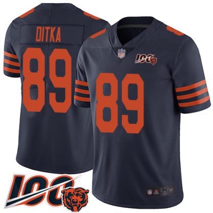 Nike Chicago Bears #89 Mike Ditka Navy Blue Alternate Men's Stitched NFL 100th Season Vapor Limited Jersey