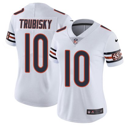 Nike Chicago Bears #10 Mitchell Trubisky White Women's Stitched NFL Vapor Untouchable Limited Jersey
