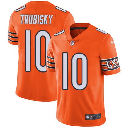Nike Chicago Bears #10 Mitchell Trubisky Orange Youth Stitched NFL Limited Rush Jersey