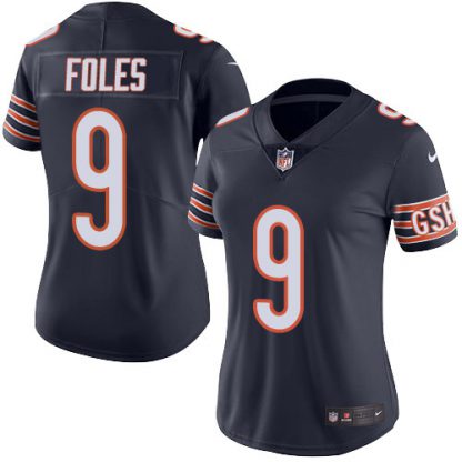 Nike Chicago Bears #9 Nick Foles Navy Blue Team Color Women's Stitched NFL Vapor Untouchable Limited Jersey