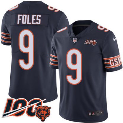Nike Chicago Bears #9 Nick Foles Navy Blue Team Color Youth Stitched NFL 100th Season Vapor Untouchable Limited Jersey