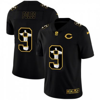 Chicago Chicago Bears #9 Nick Foles Men's Nike Carbon Black Vapor Cristo Redentor Limited NFL Jersey