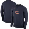 Men's Chicago Chicago Bears Nike Navy Sideline Team Logo Performance Sweatshirt