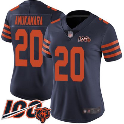 Nike Chicago Bears #20 Prince Amukamara Navy Blue Alternate Women's Stitched NFL 100th Season Vapor Limited Jersey
