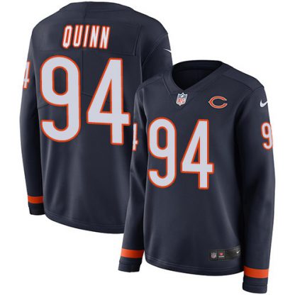 Nike Chicago Bears #94 Robert Quinn Navy Blue Team Color Women's Stitched NFL Limited Therma Long Sleeve Jersey