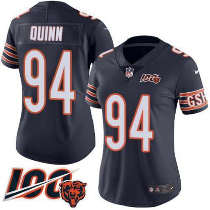 Nike Chicago Bears #94 Robert Quinn Navy Blue Team Color Women's Stitched NFL 100th Season Vapor Untouchable Limited Jersey